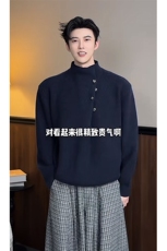 抖音原版800克高品质高领纽扣针织毛衣男潮潮MY009-特P65(网图），男装针织衫/毛衣，电商B267