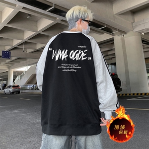 抖音得物供货 提供视频 秋冬重磅美式宽松织带圆领卫衣0716图片