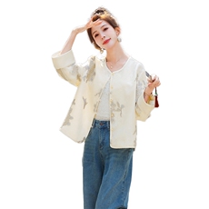 新中式G风复古高端刺绣薄款外套女2026春季新高级感开衫香风上衣，女装短外套，奕薇雅