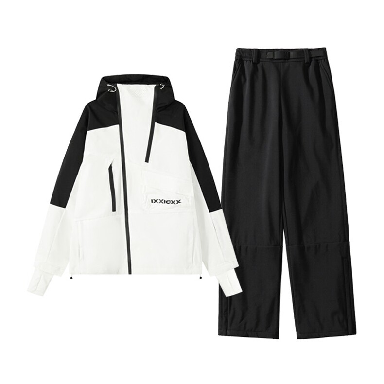 冬季加厚保暖防风防寒滑雪服衣裤套装男女HF57+K1002J加绒-P250,男装休闲套装,电商A001-1