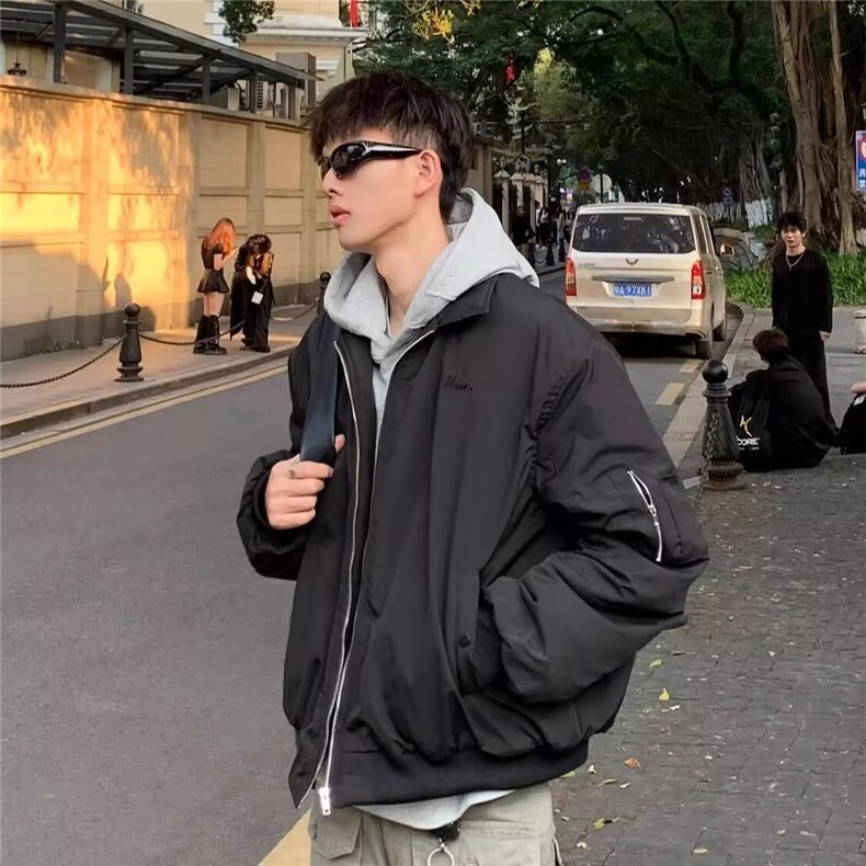 现货美式宽松三防加棉加厚翻领短款棉服MY5355P65,男装棉衣,星座205-3