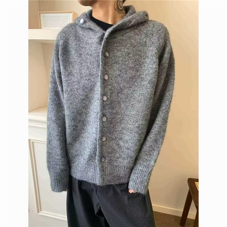秋冬季宽松毛衣纯色简约百搭连帽针织衫MA347-P62,男装针织衫/毛衣,星座208-5
