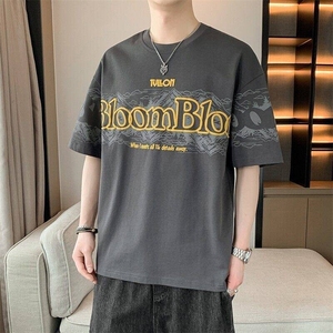 25180-特P38港风宽松纯棉印花短袖T恤夏季时尚休闲T恤男打底衫图片