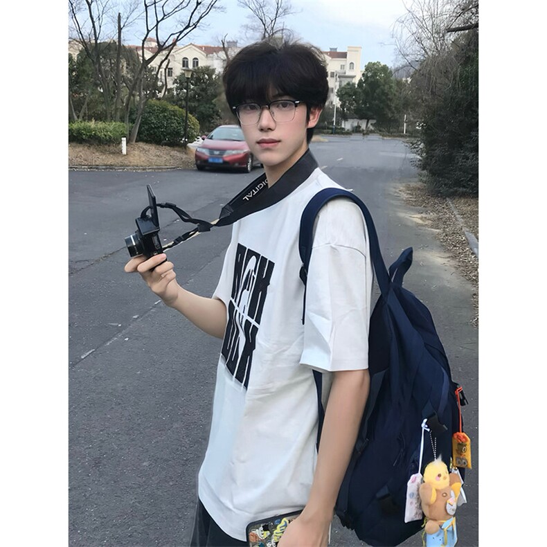 万针全刺绣工艺高品质260克纯棉双纱美式宽松百搭短袖T恤特P33,男装T恤,电商A486
