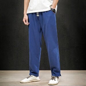 2021新款春夏季中国风男装大码休闲裤直筒裤男QT6008-1-K65-P65图片