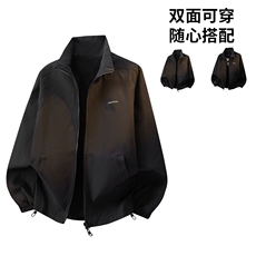 JK9026/P70春装两面穿休闲男外套宽松情侣运动ins百搭夹克两面服，男装夹克，电商A141