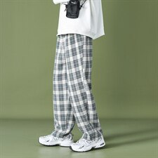 2021春夏港风格子裤子男中性风格子裤女直筒宽松DS-C407-6647-P40，男装休闲裤，电商C323-1