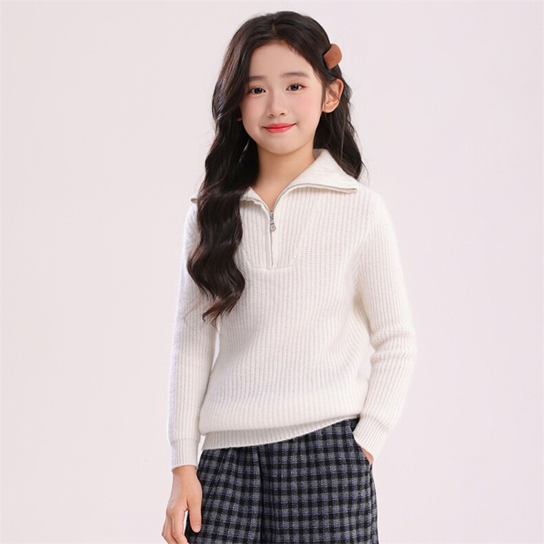 2025年秋季新款百搭男女同款元宝针翻领羊毛衫，童装儿童羊毛衫，宏杨羊绒