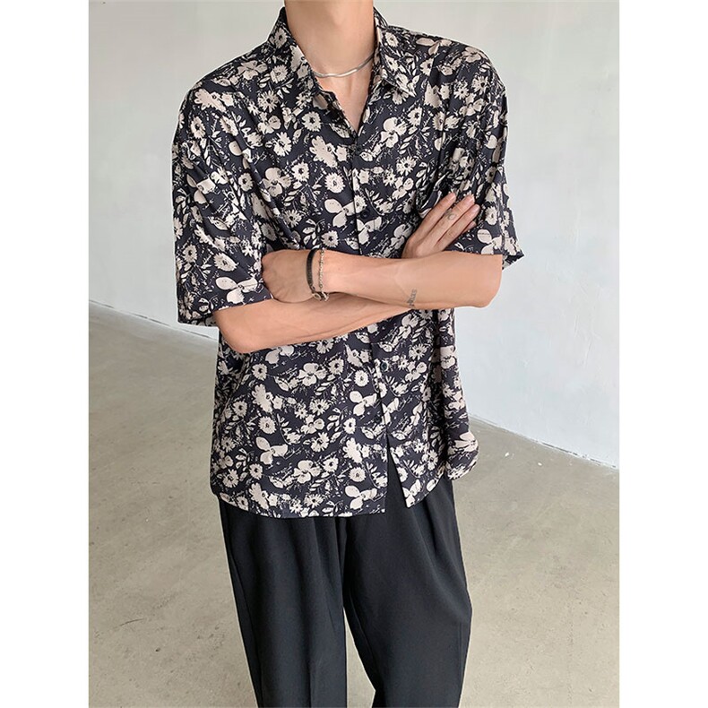 外套男女同款2024设计复古新品翻领碎花上衣DX101-特P30限价48,女装短外套,电商A178