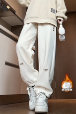 2025冬季新款内景大码加绒菠萝格刺绣卫裤M-5XHK23865-特P35，男装休闲裤，电商A022