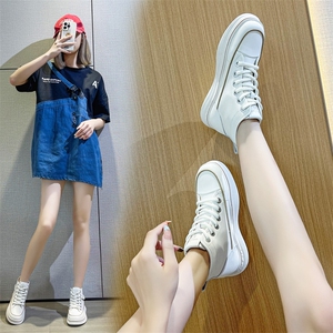 高帮小白鞋女2023秋季新款平底休闲运动板鞋韩版舒适透气百搭女鞋图片
