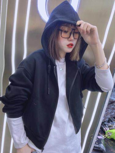 糖果色卫衣帽衫外套，女装卫衣/绒衫，DD+(4F)