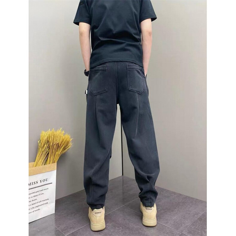 网图！秋季上新基础款休闲黑色长裤百搭-LK80173-特批40,男装休闲裤,电商A061