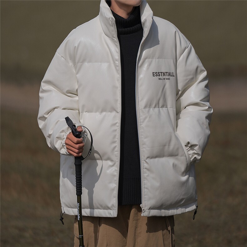 特批山系百搭宽松休闲立领PU皮棉服A247-MY84501特批95控158,男装棉衣,电商A247