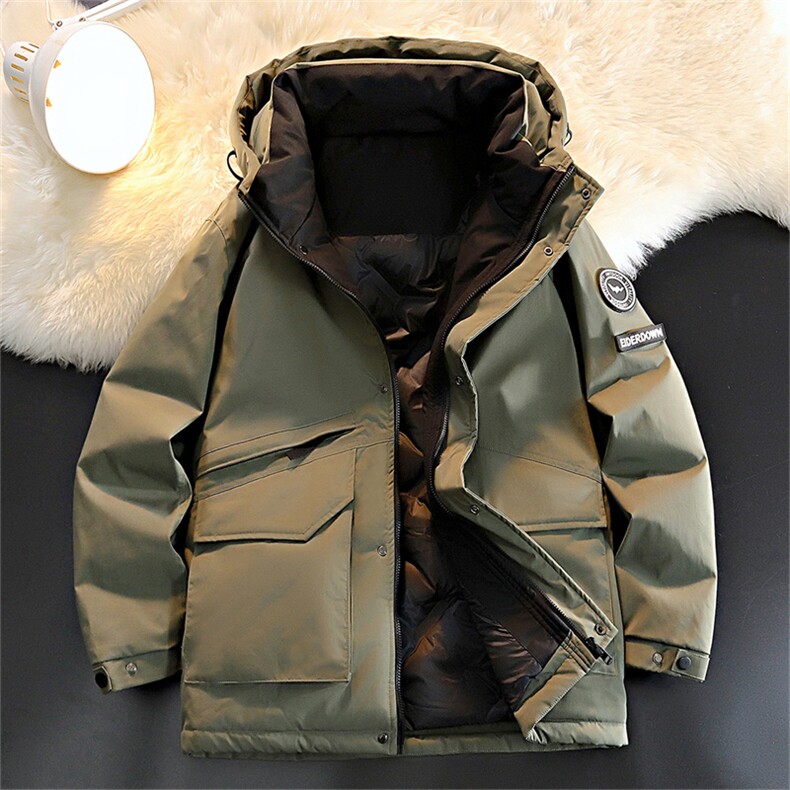 Y5277-P278L-7XL大码工装90白鸭绒连帽潮牌羽绒服外套主推,男装羽绒服,星座109