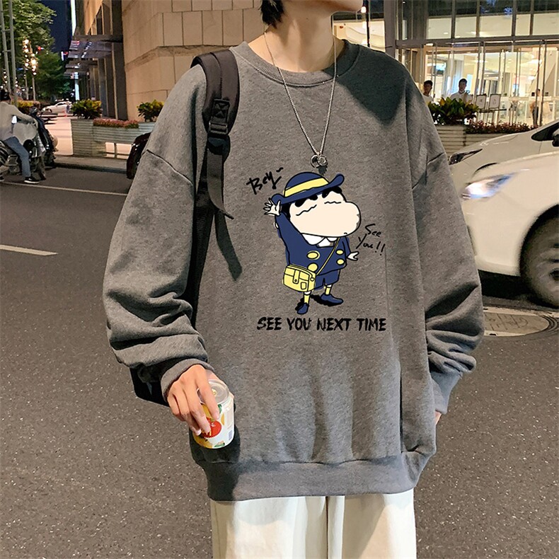 S6240-P28秋季圆领卫衣男大码韩版宽松长袖外套,男装卫衣,电商A040