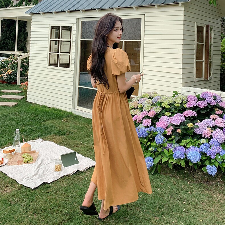 新款，橘色连衣裙ZB081-4722-P125-K188,女装连衣裙,浙宝276（原081）