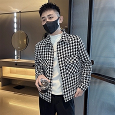 1506-1/JK311/P63男士千鸟格外套春秋小香风潮流格子春秋夹克，男装夹克，星座1506-1