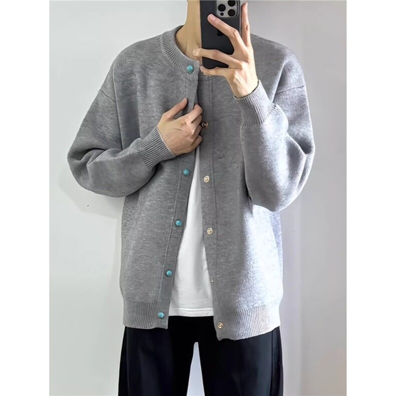 M170-P63开衫毛衣时尚慵懒原宿百搭ins气质日系文艺简约潮,男装针织衫/毛衣,电商B323A