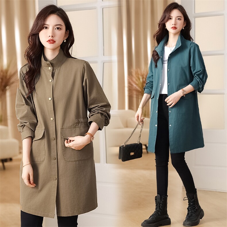 薄风衣外套女中长款衬衫新款气质大衣，女装风衣，3200格调
