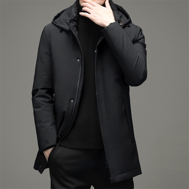 新款中年男士脱卸内胆背部加绒款羽绒服拆卸帽外套TLM8863-P350图片