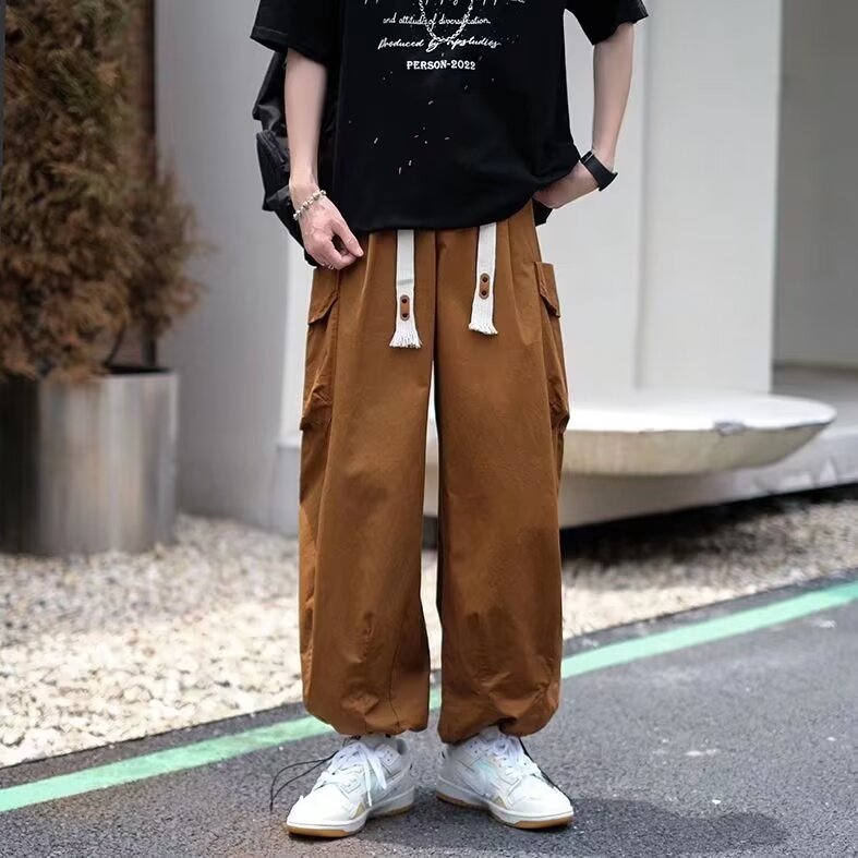 日系百搭工装裤男秋季宽松直筒休闲裤子AK718-P40,男装休闲裤,星座1109-3