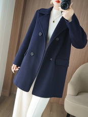 2025年秋季新款百搭女士大衣，女装双面呢大衣，乾庄羊绒