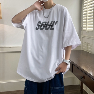 春夏新款字母发泡印花重磅纯棉短袖T恤 XZ604-DT205-P35控48图片