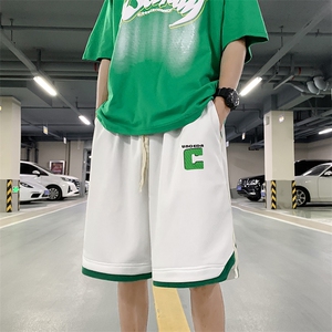 条纹运动休闲裤男夏季潮流百搭卫裤美式宽松潮牌五分裤 K6151-P23图片