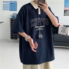 夏季潮男士短袖t恤男潮流上衣情侣半袖体恤POLO衫T5554P30图片