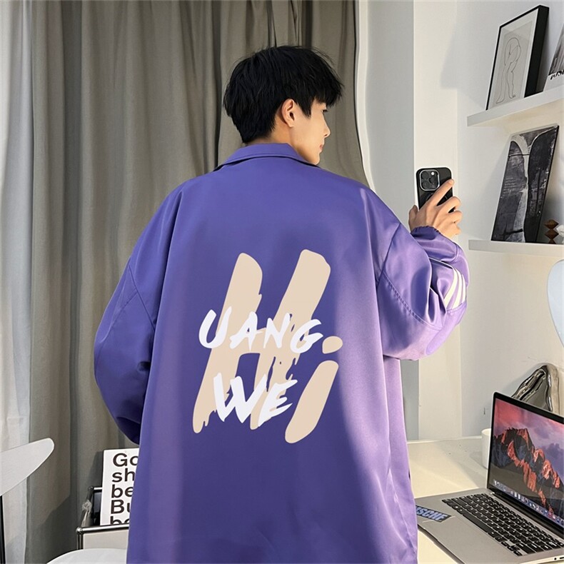 电商DSA028-JKHV1082P60100聚酯新款港风条纹工装夹克男控88,男装夹克,电商A028