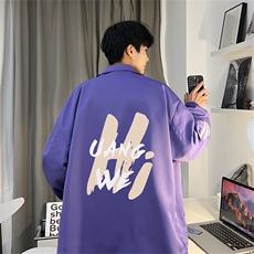 电商DSA028-JKHV1082P60100聚酯新款港风条纹工装夹克男控88，男装夹克，电商A028