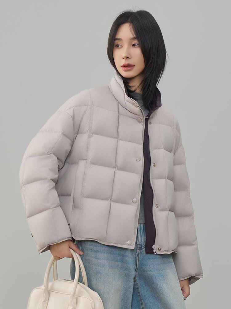 现货2025年冬季新款羽绒服90白鸭绒休闲风女,女装羽绒服,阳光伊恋