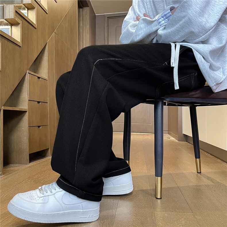 原色牛仔裤男士2025新款秋季潮牌宽松直筒阔腿休闲长裤子H902-P55图片