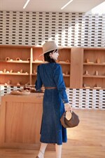 2022牛仔连衣裙秋装，女装连衣裙，贻思茗