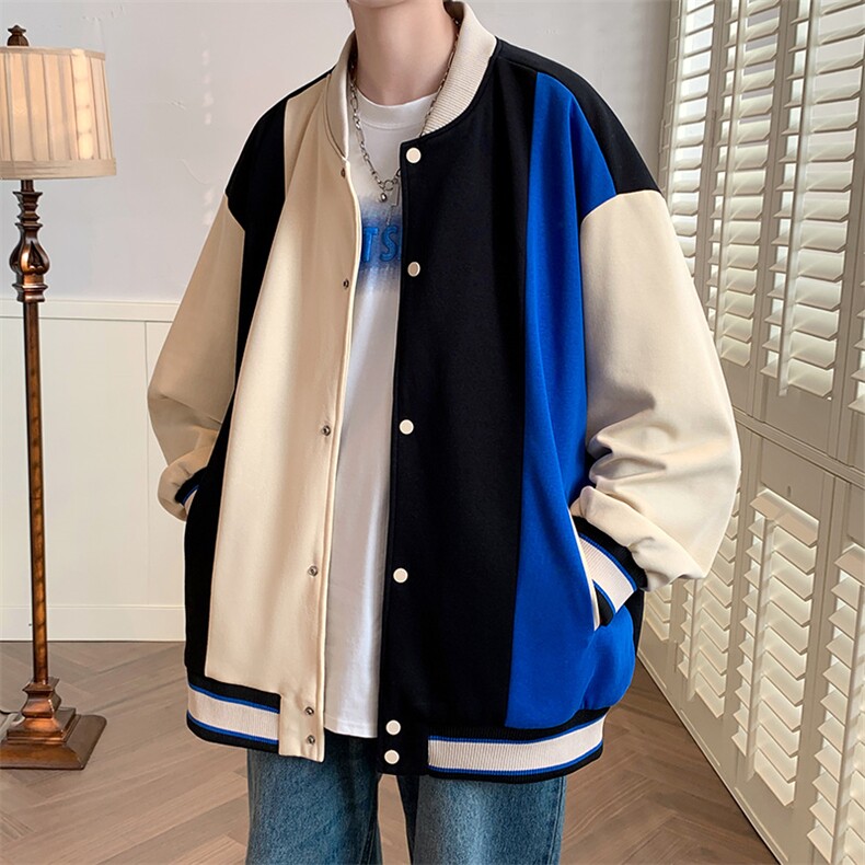 2023春季新品休闲拼接夹克时尚潮棒球服外套男女WY118-P95控价128,男装夹克,电商A441-1