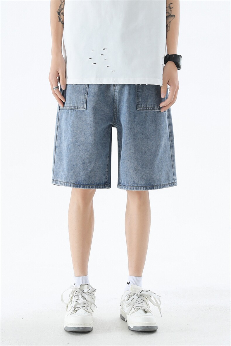 D321-K228#夏季薄款宽松多口袋牛仔裤P45（S-2XL）,男装牛仔裤,电商D321