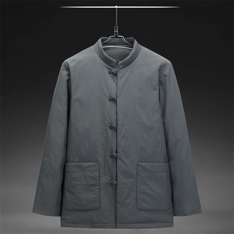 中年风唐装90绒羽绒服唐装复古盘扣中式羽绒服外套，男装羽绒服，钱塘723