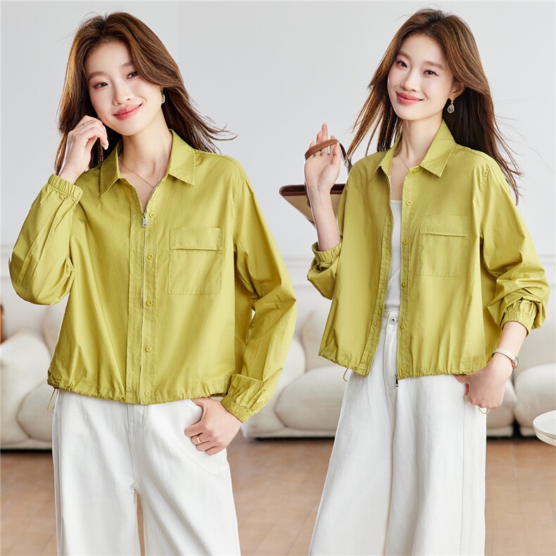 现货！2026春季新款简约优雅休闲时尚设计感纯棉透气女士翻领衬衫，女装衬衫，木子恋