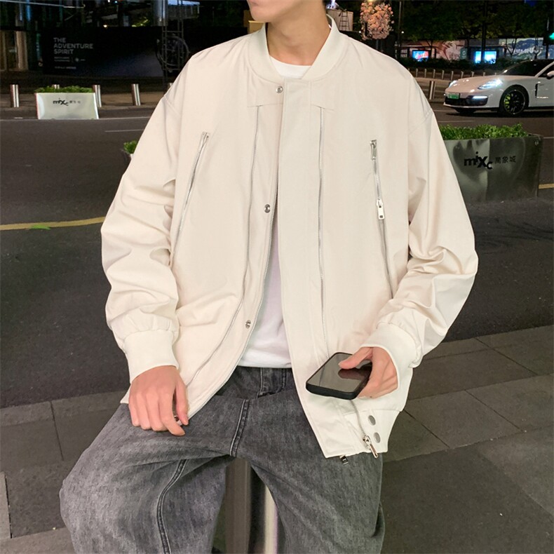 男士潮牌大码防水棒球领冲锋衣骑行服二开a406jk1220特p75,男装夹克,星座309（原A406）
