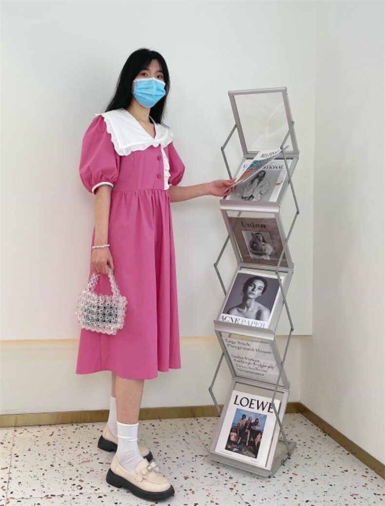 夏季新款韩版布连衣裙，女装连衣裙，H·SHE