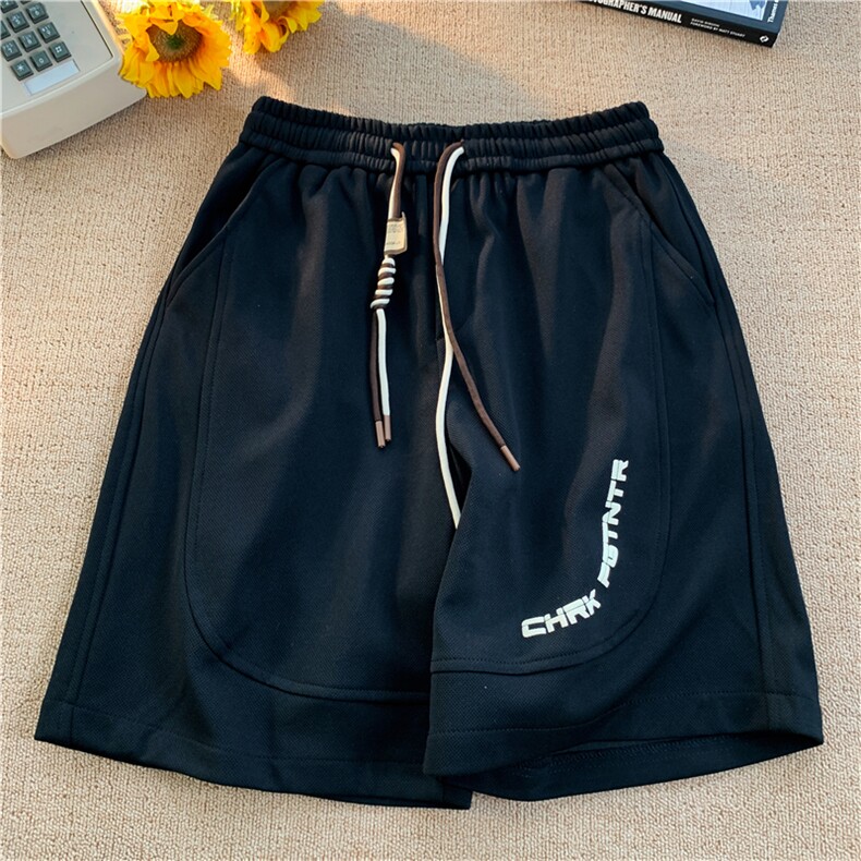 A334-KZ01-30潮牌字母印花百搭大码宽松休闲运动五分裤控45，男装工装裤，电商B339(原A334）