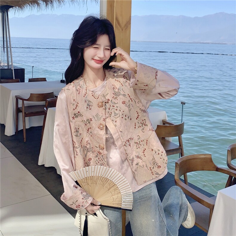 有货重工绣花风两件套2C198-6839-P215K338,女装套装/套裙,2C198