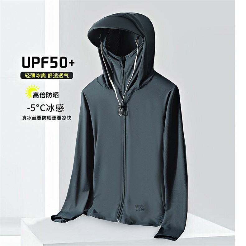 可拆卸帽UPF50+防紫外线情侣防晒衣轻薄透气凉感皮肤衣F03-P37，男装防晒衣，星座310B-3
