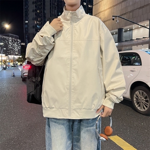抖音直播飞行立领休闲纯色复古百搭外套美式教练夹克26188-39图片