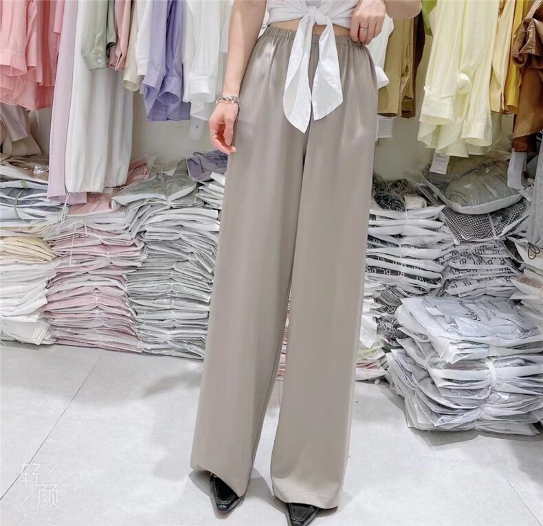 夏款新品多色真丝直筒裤，女装，帛糸霓娜