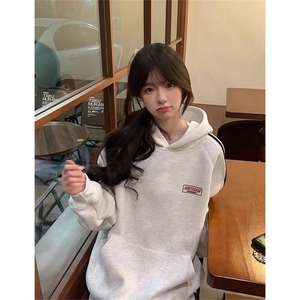 日系设计感连帽卫衣男款2026新款潮牌痞帅气宽松套头衫休闲上衣图片