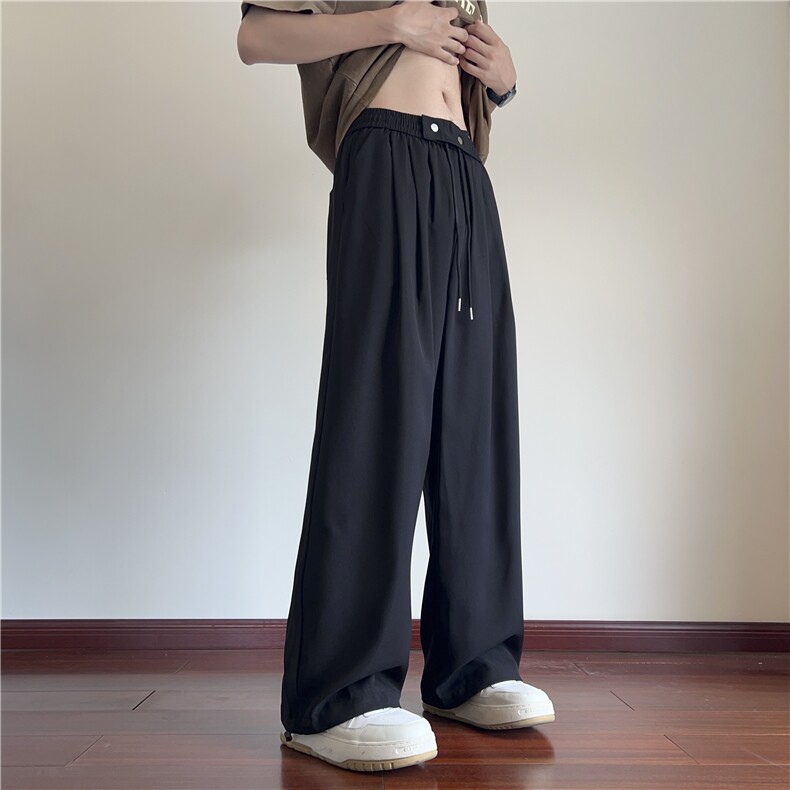 2025夏季新款冰丝透气高级垂感宽松休闲裤B315-K24163-特p30控58,男装休闲裤,电商B315