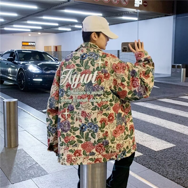 2026春新款潮花夹克JK3722,男装夹克,星座1108
