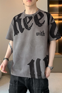 新款短袖男店主风夏季t恤休闲百搭印花圆领T恤男上衣TC3137-P35图片